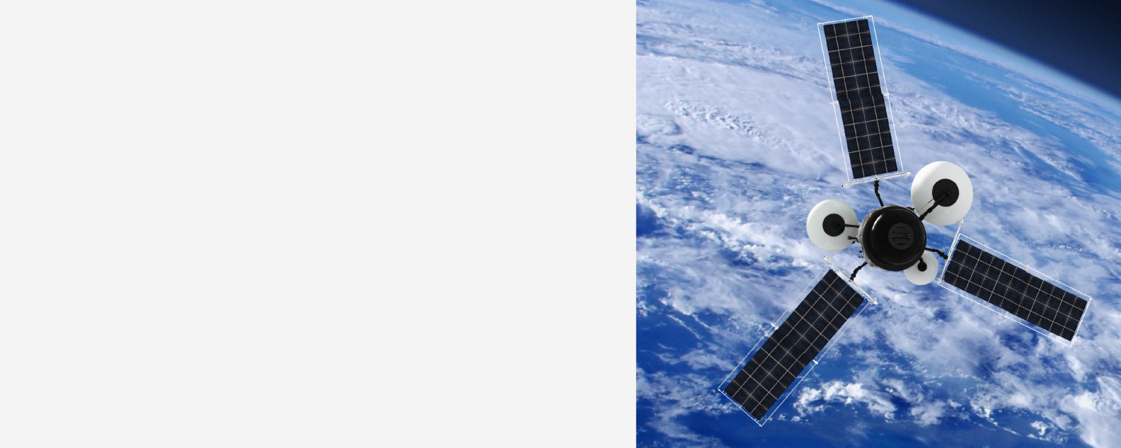 GPS or Weather Satellite orbiting Earth