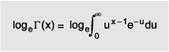 Natural logarithm of GAMMA(X)