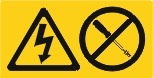 Hazardous voltage or energy levels are present inside any component that has this label attached. Do not open any cover or barrier that contains this label.