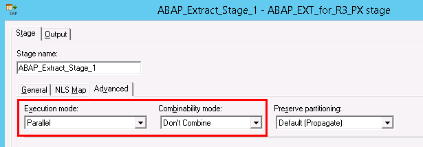 ABAP ParallelStage combinabilityDisabled