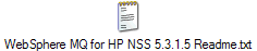 WebSphere MQ for HP NSS 5.3.1.5 Readme.txt