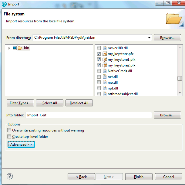 File System dialog box