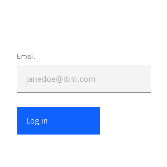 Email label immediately above input field followed by button: Log in