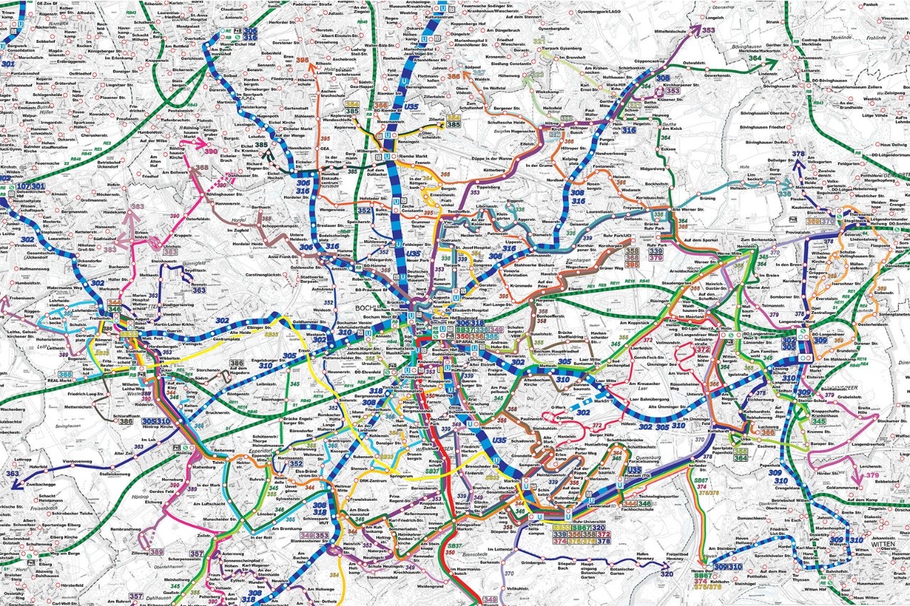 Bogestra service map