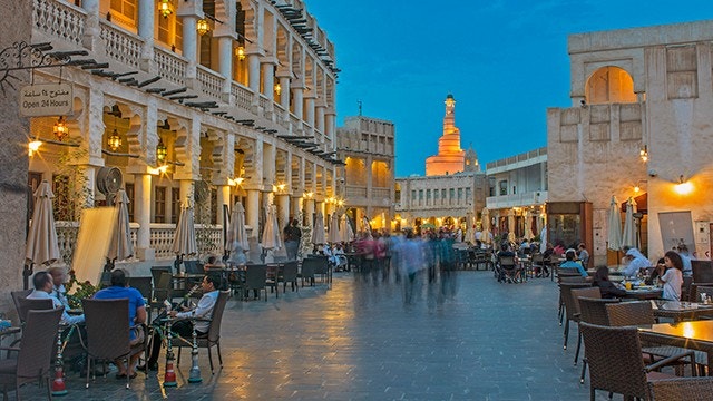 Photo de l’extérieur de bâtiments au Qatar