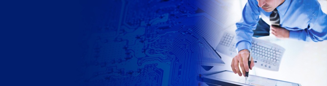 Computer chip fading into someone pressing a screen