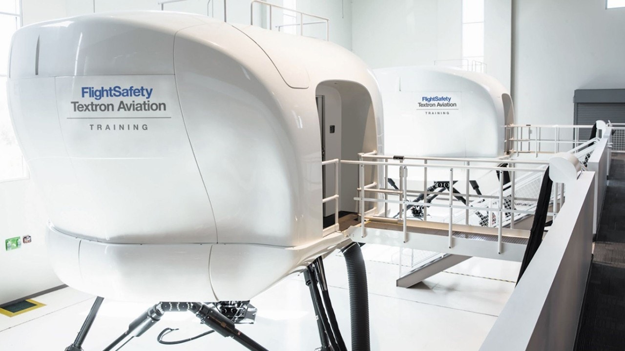 Dentro del simulador FlightSafety