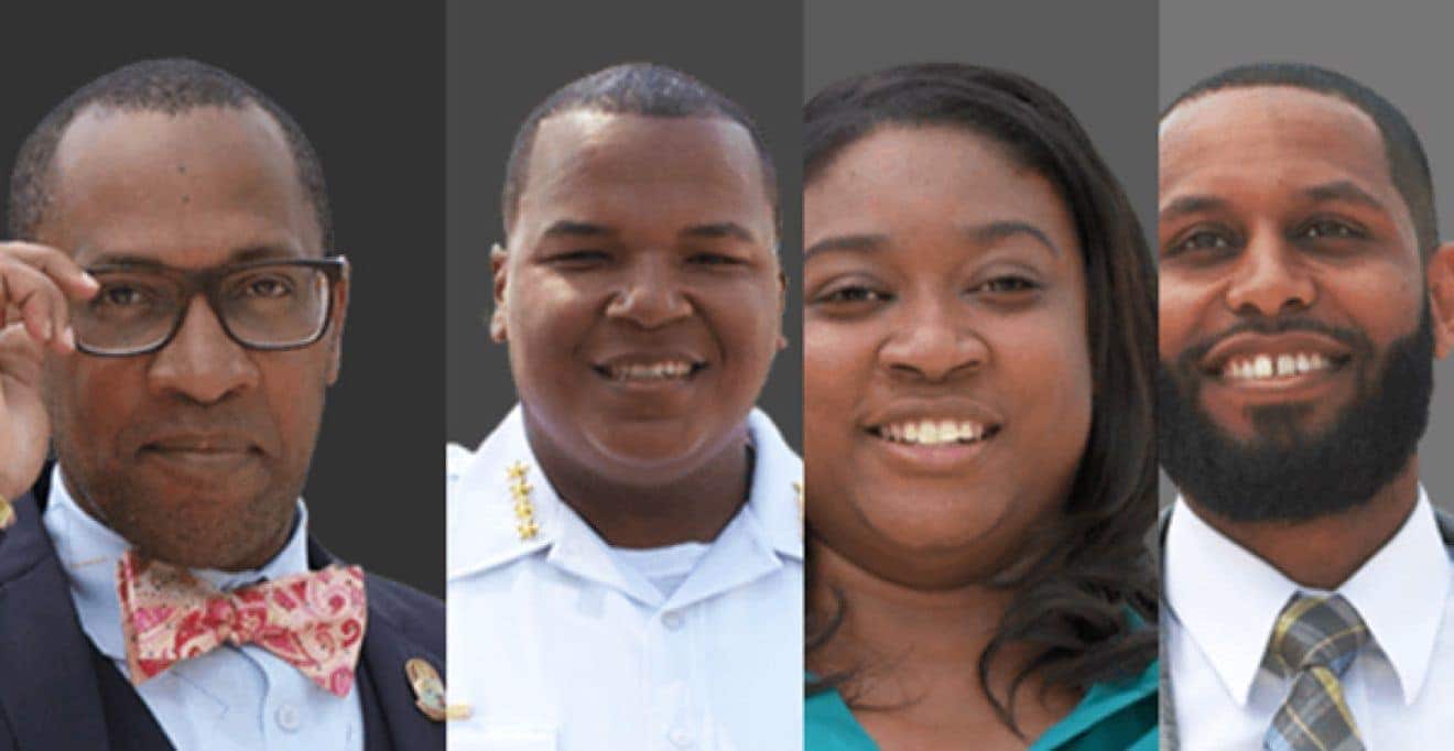 Four individuals representing city government in seat pleasant, Maryland