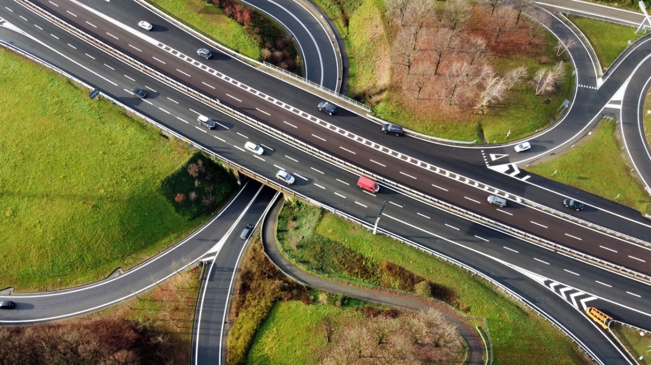 Cruces de carreteras con curvas