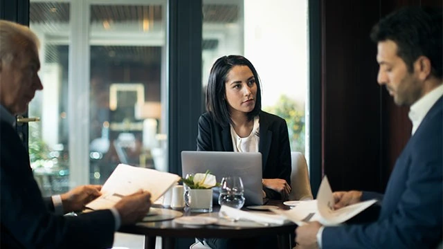 Businesspeople having a meeting