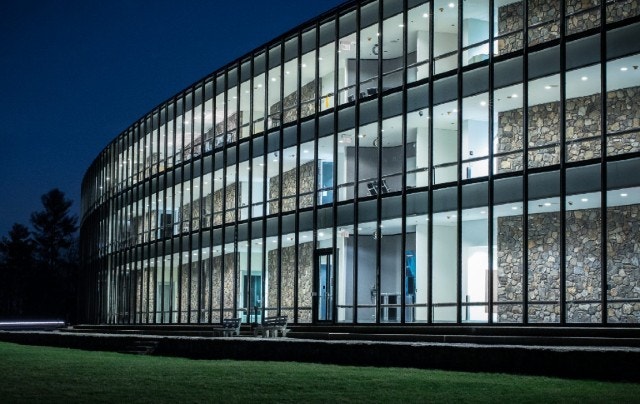 Mitsubishi Chemical building at night