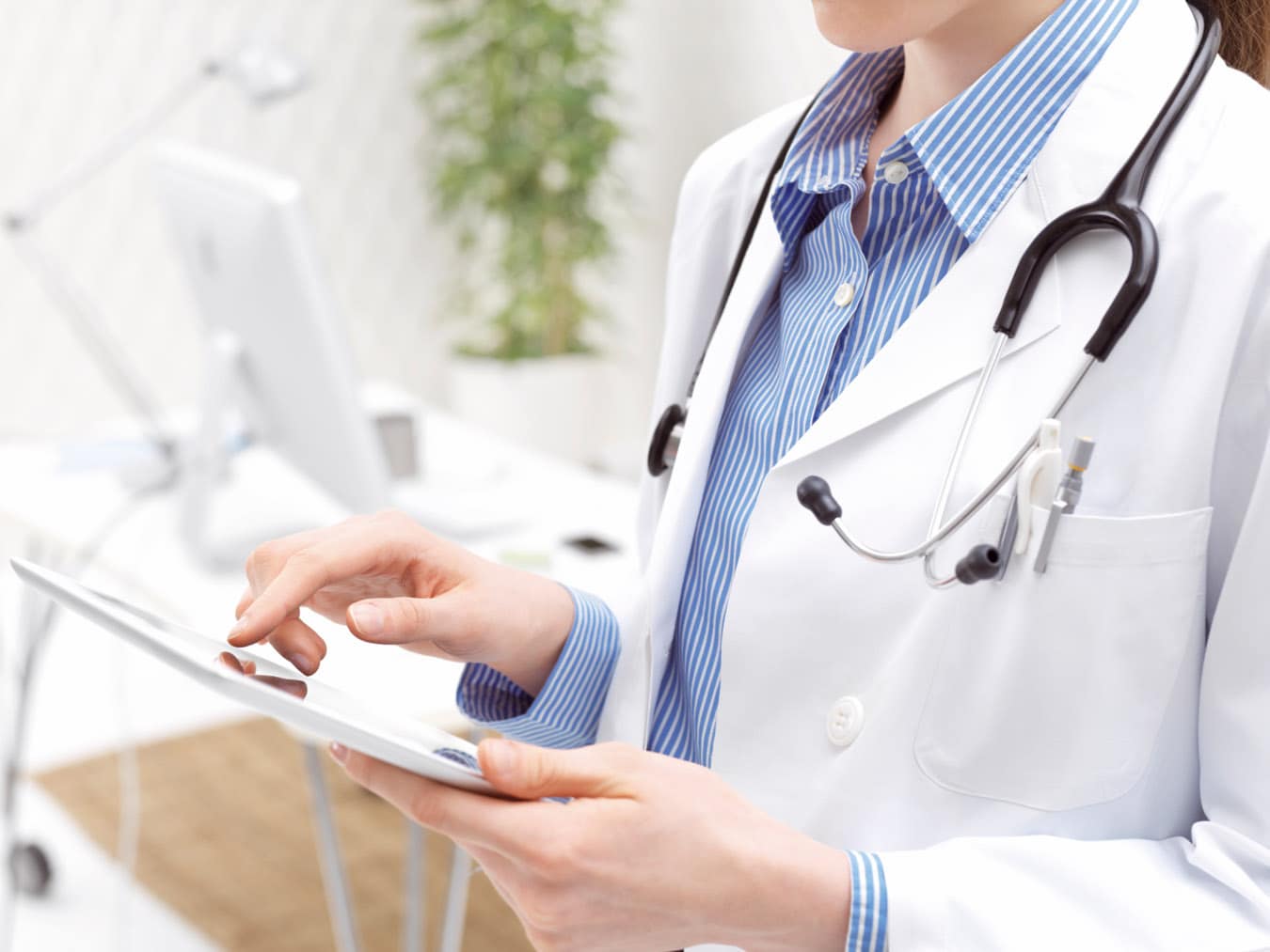 doctor holding medical exams