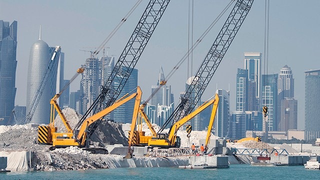 Un chantier de construction au Qatar