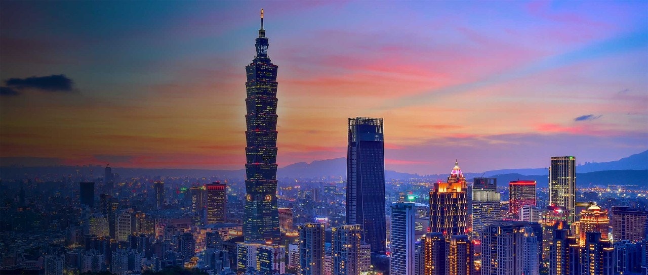 Coucher de soleil sur Taipei