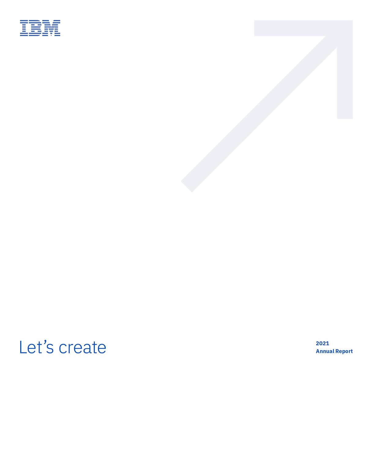 Cover of 2021 IBM Annual Report