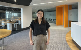 woman standing in IBM office in Japan