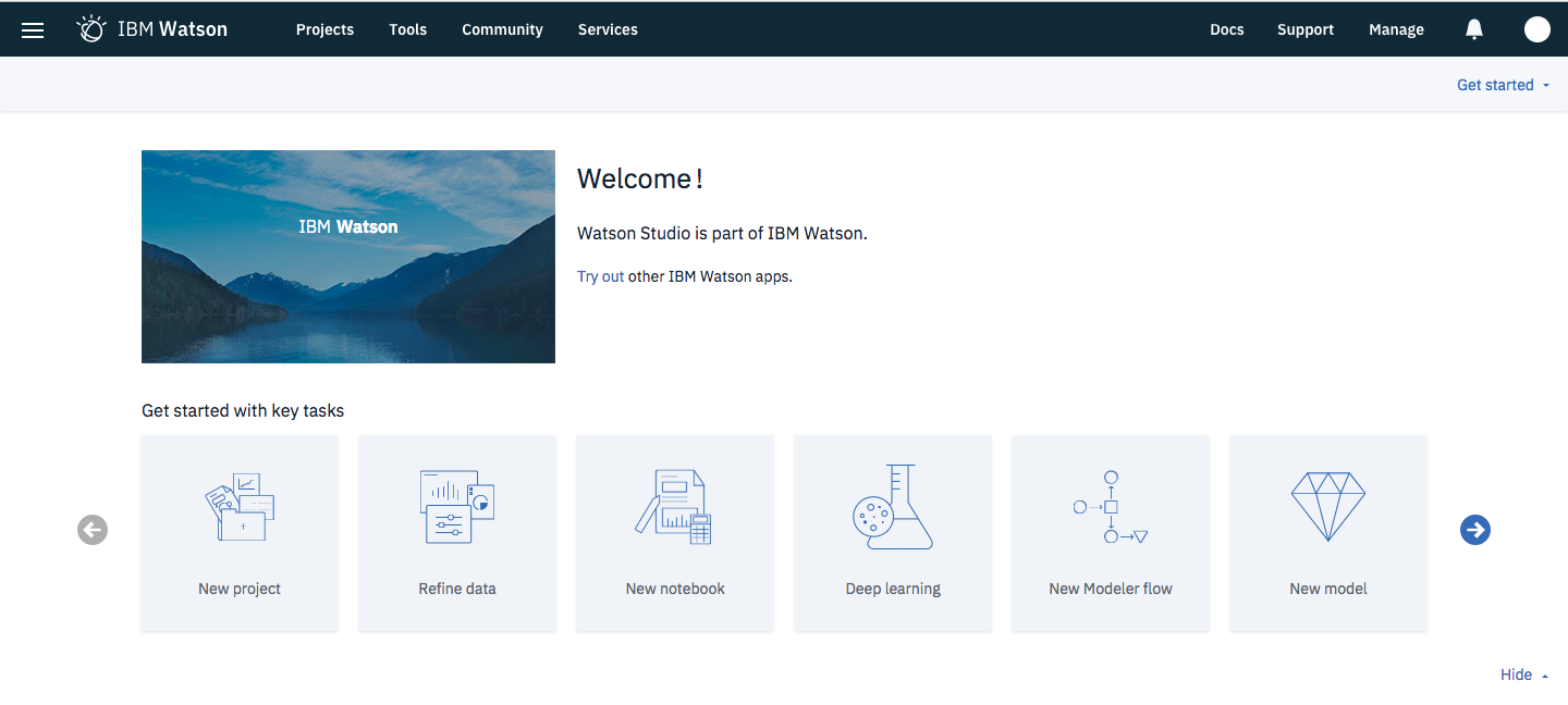 Watson Studio Platformの紹介画像