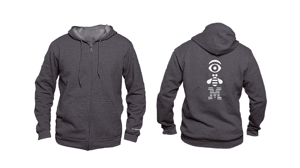 front and back view of totem hoodie