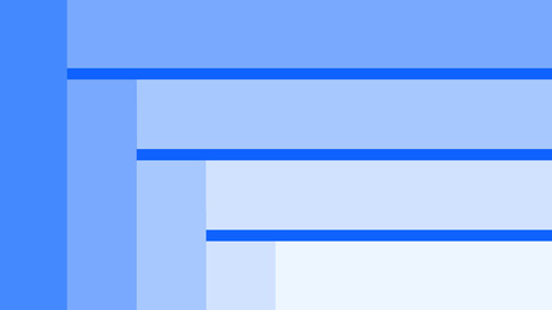 Graphic of vertical bars intersecting with horizontal blue bars