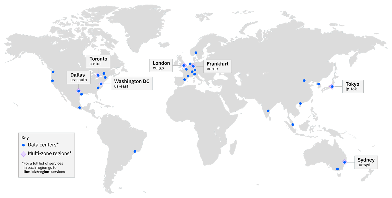 Global data center locations