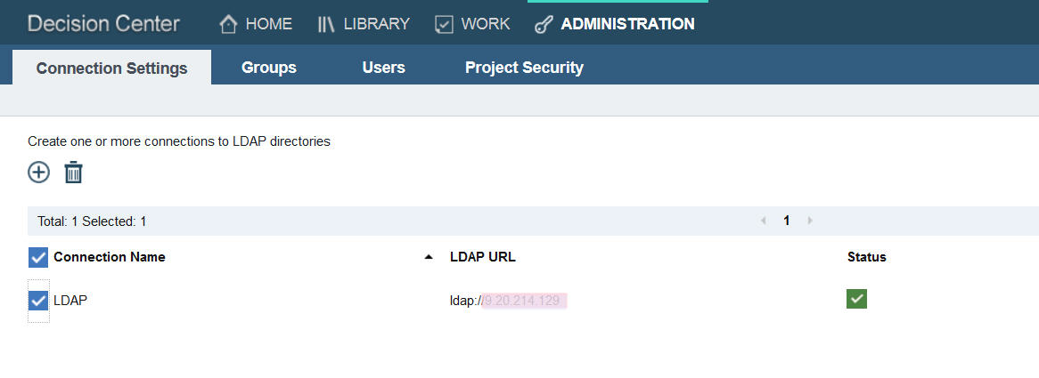 LDAP connection