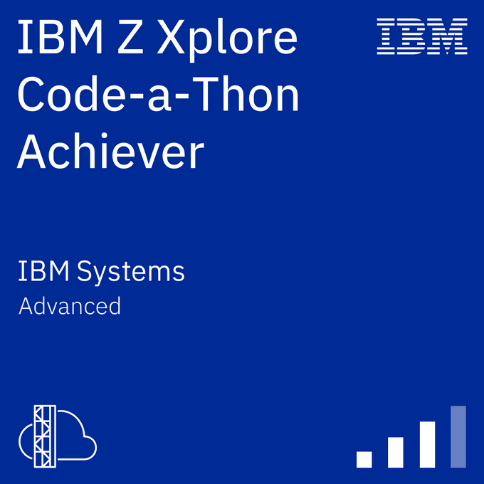 IBM Z Xplore - Code-a-Thon Achiever