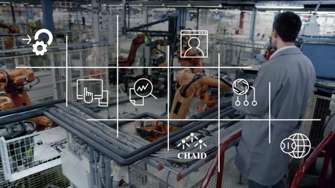 Model of deployment above is an image of a production line