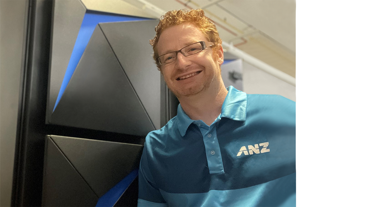 ANZ engineer David Squires with IBM ZSystems