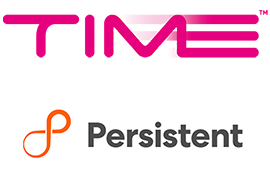 Time dotCom社およびPersistent Systems社のロゴ