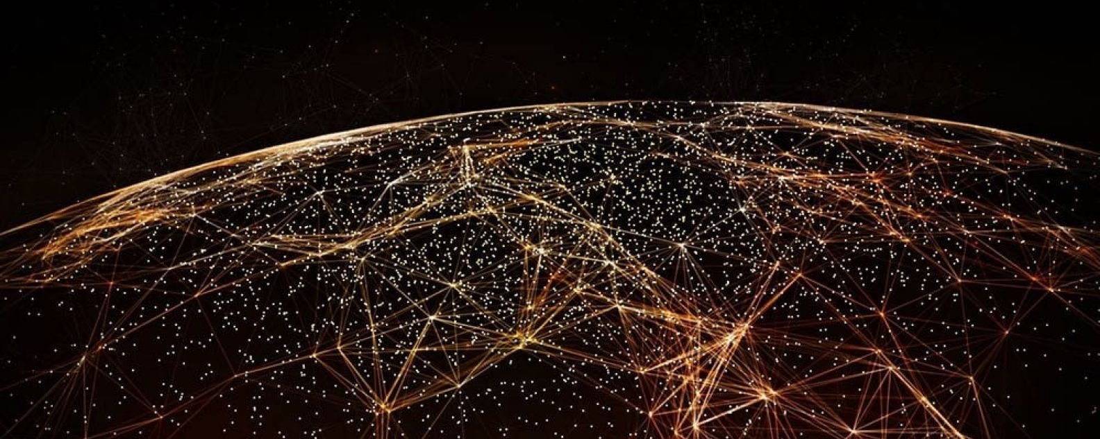 世界由网络链接起来的抽象图
