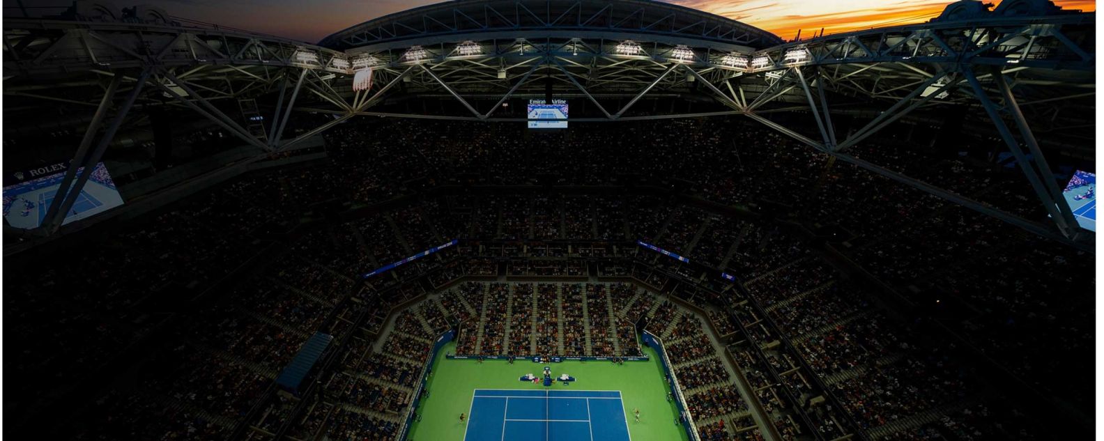 2023 年美国网球公开赛：球场俯视图