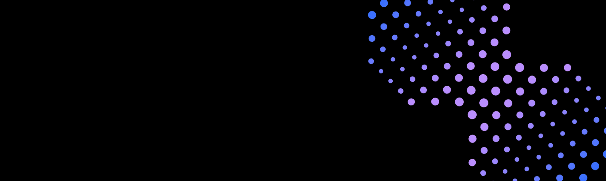 Fondo negro con círculos azules y morados 