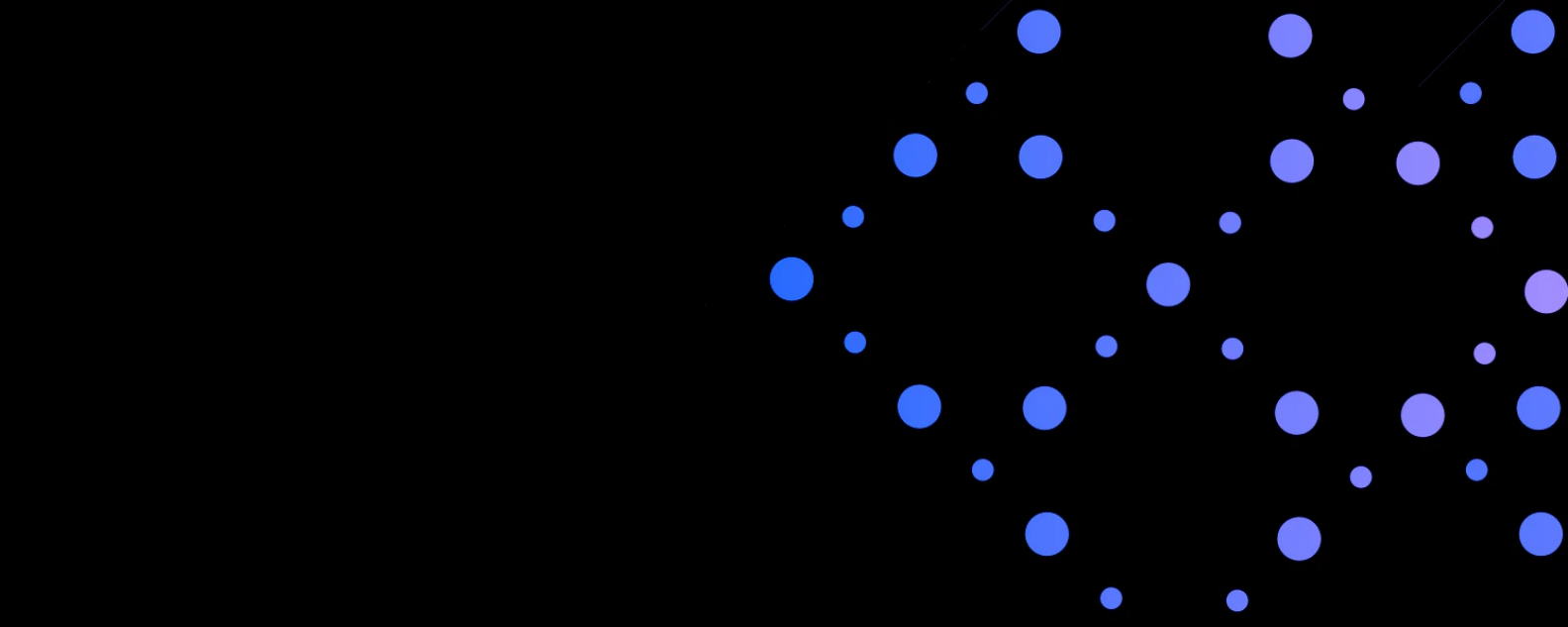Schwarzer Hintergrund mit blauen und lila Kreisen 