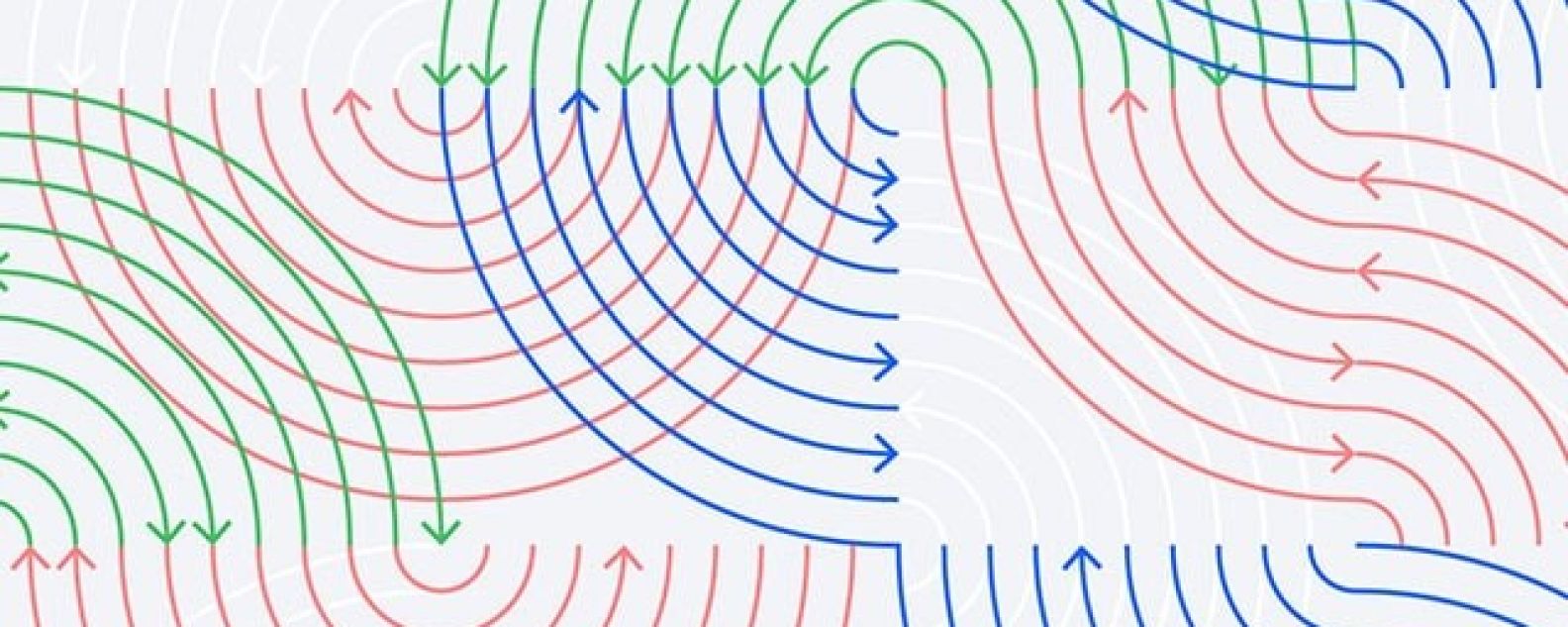 기하학적 화살표 선의 추상적인 패턴