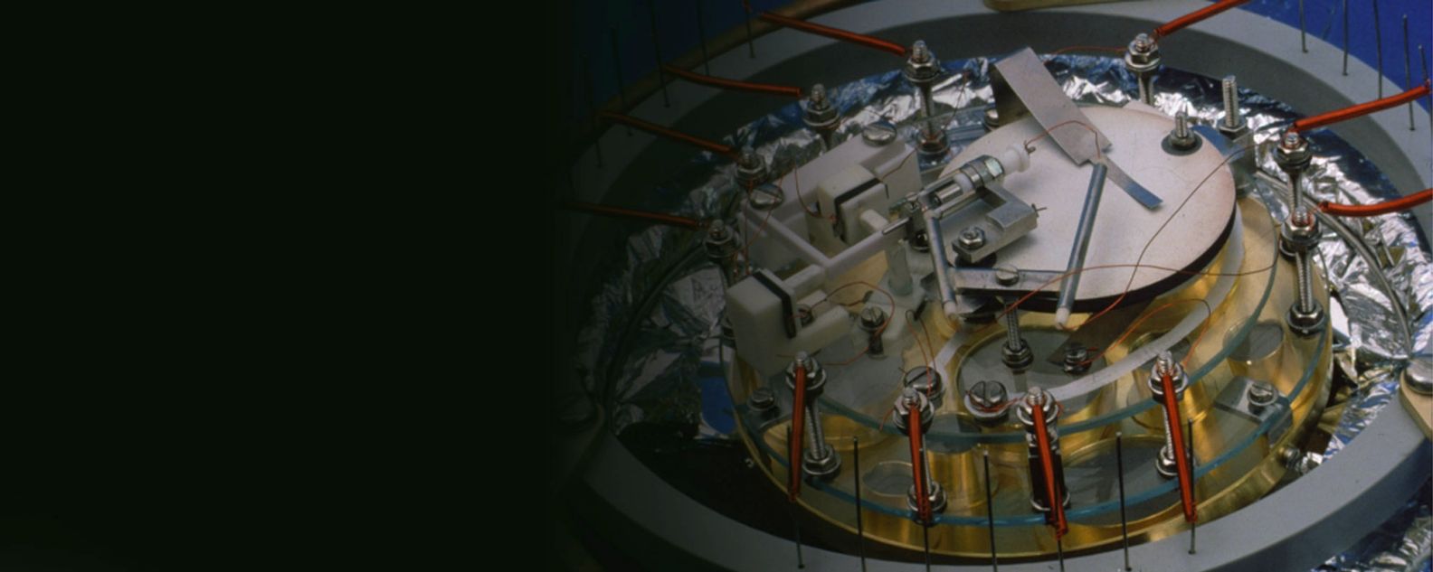 Close-up of the first scanning tunneling microscope, built in 1981
