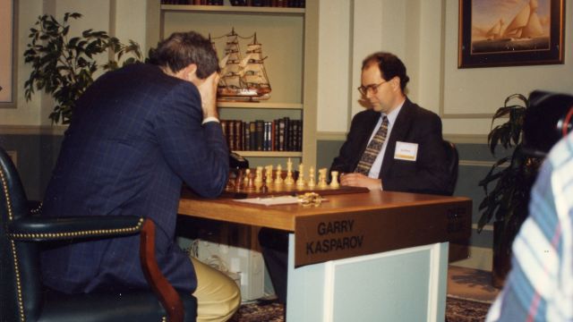 Garry Kasparov in action during match vs the IBM supercomputer