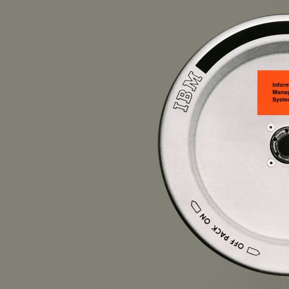 Cover of Information Management System/360 product manual showing a circular disk 