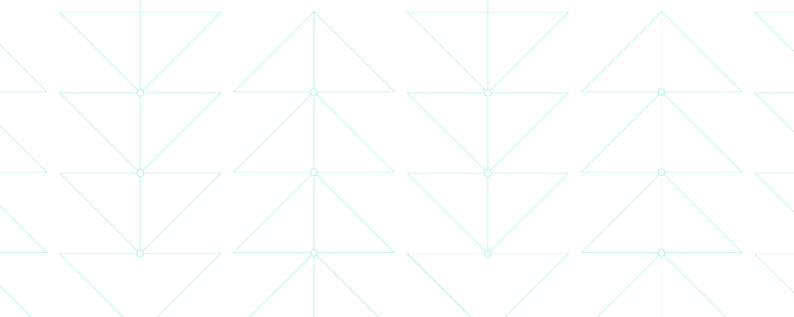 繊細な三角形のパターンを形成する細い青い線を示す図