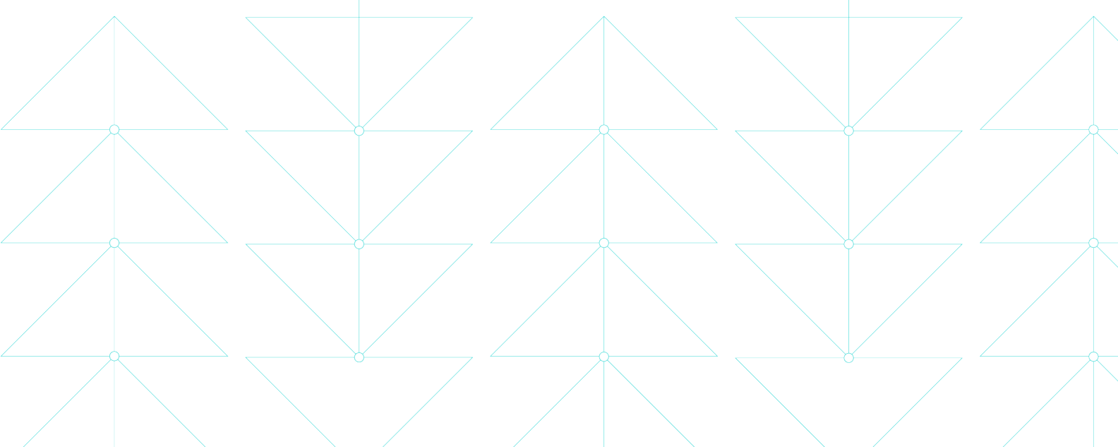 섬세한 삼각형 패턴을 형성하는 얇은 파란색 선을 보여주는 그림