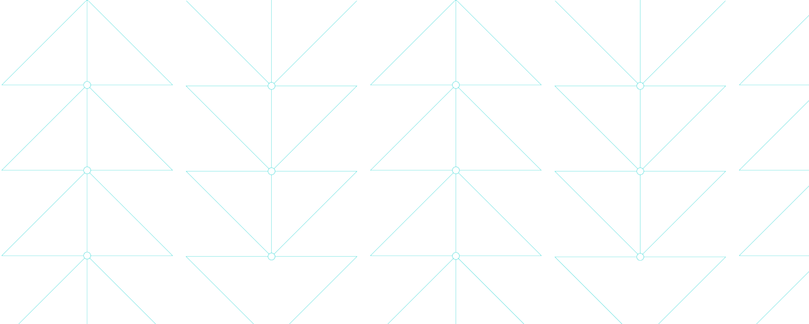 Ilustração mostrando linhas azuis finas formando padrões triangulares delicados