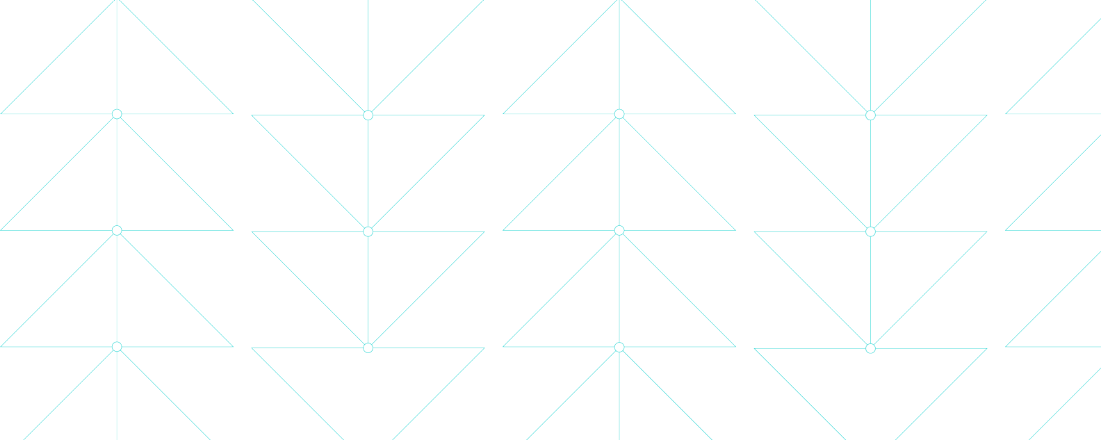 Ilustración que muestra líneas azules finas que forman patrones triangulares delicados
