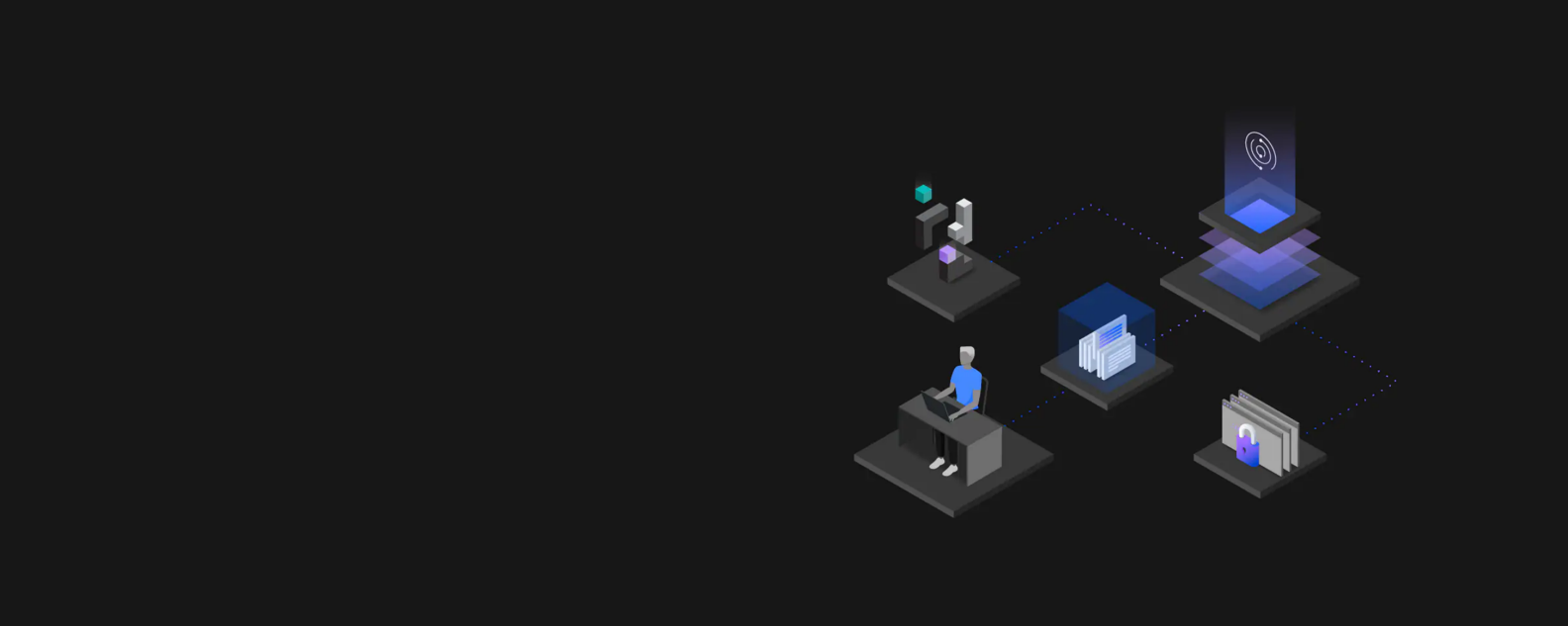 Isometric illustration for IBM Websphere Automation Pricing page