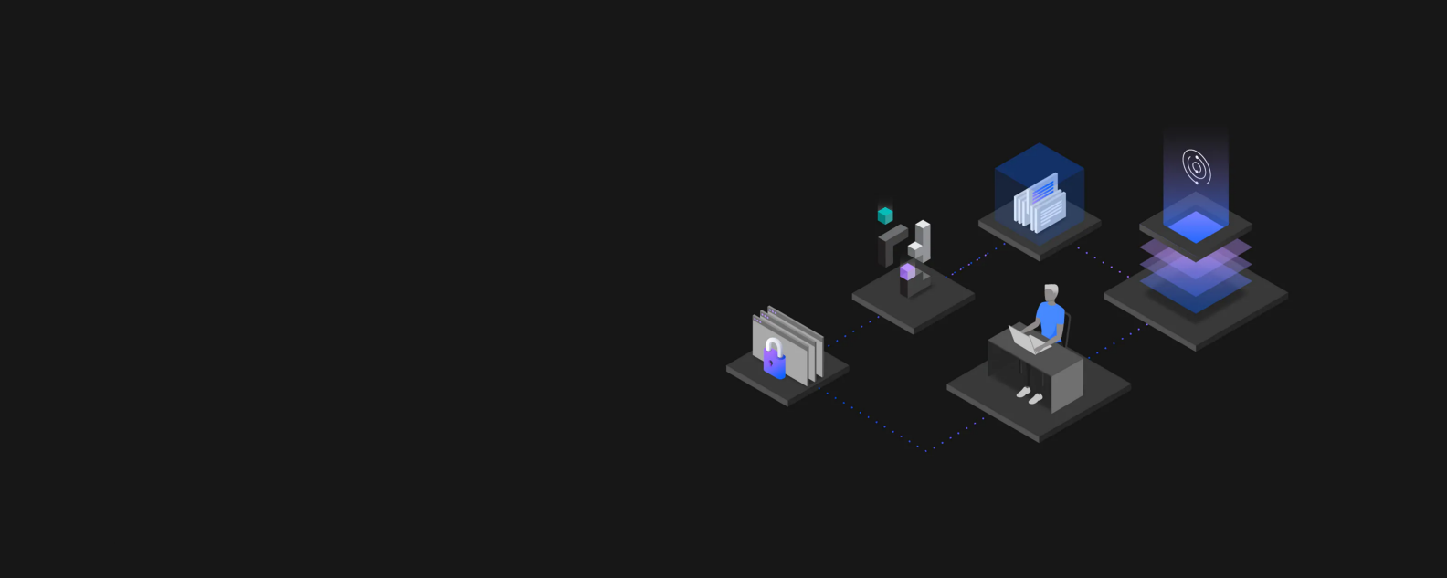 Isometric illustration for IBM Websphere Automation overview page