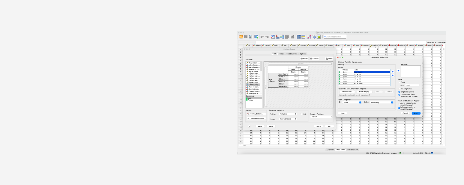 Produktbildschirm, Zusammenfassung von Daten in verschiedenen Formaten