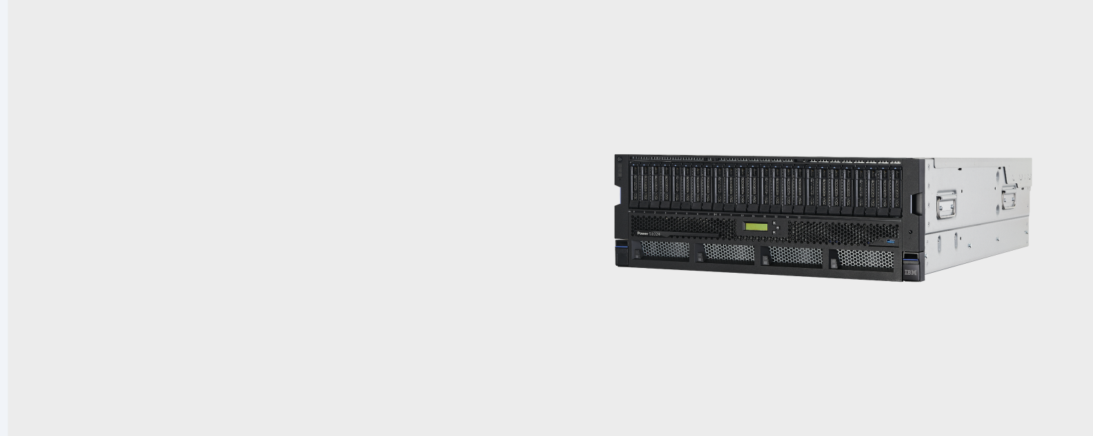 Dreiviertelansicht eines IBM Power S1024-Servers