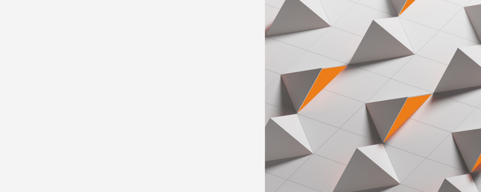 abstract 3D orange-white gradient colored geometric shapes