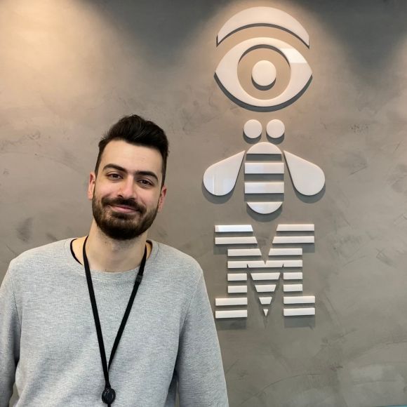 IBM employee in office
