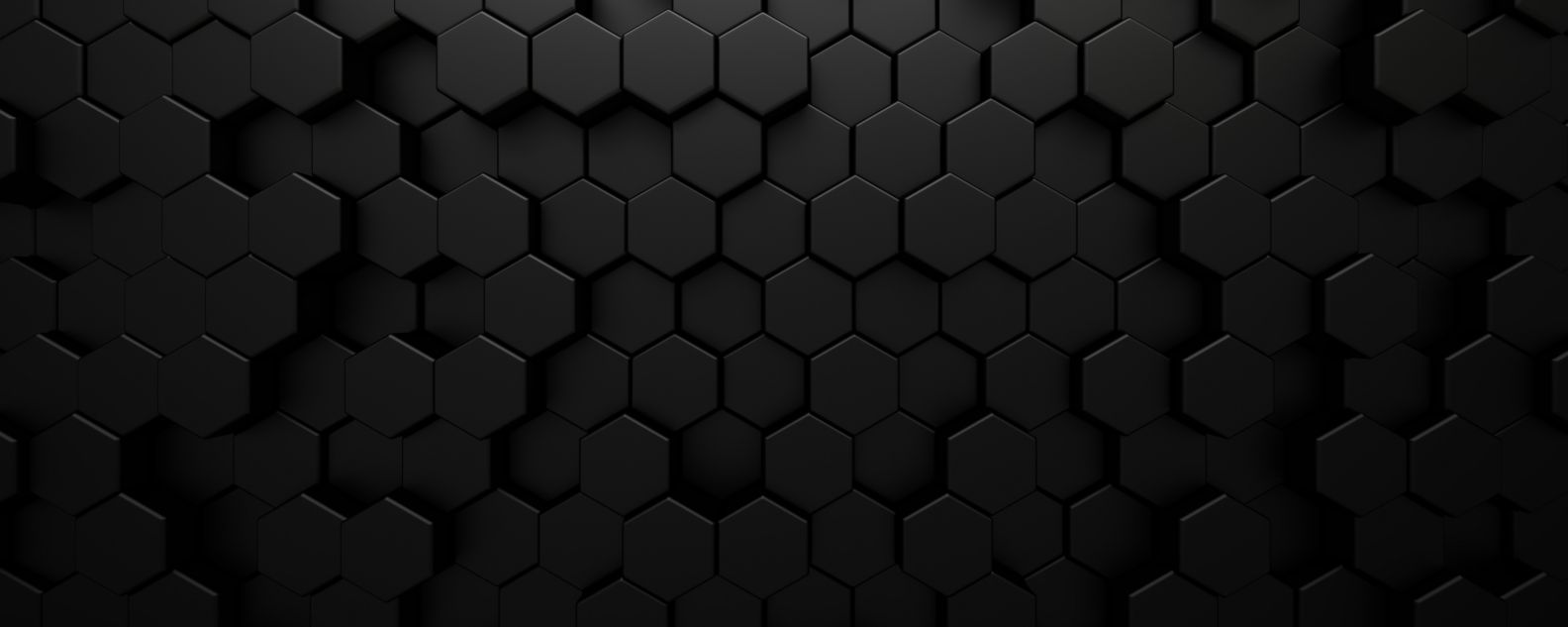 textura de patrón negro con imágenes hexagonales