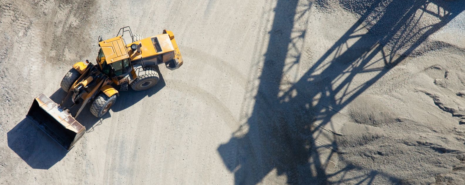 Aerial view of an end loader