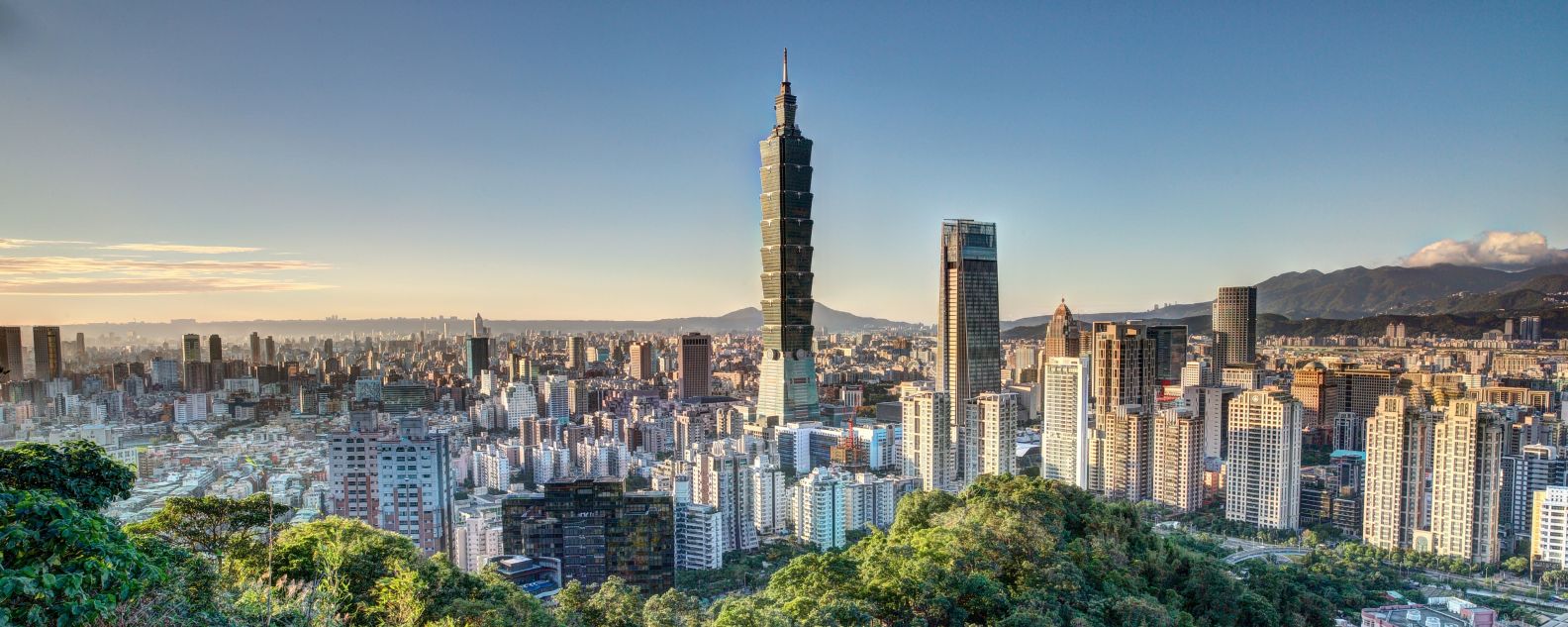 Aerial view of Taipei